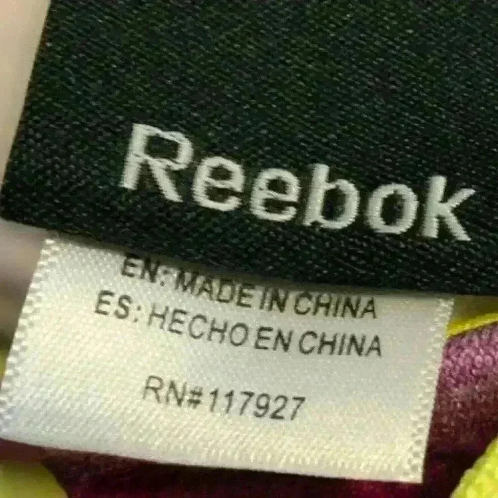 Reebok Womens Purple Striped Yellow Long Sleeve Pullover Hoodie Size Extra Small - Picture 7 of 9